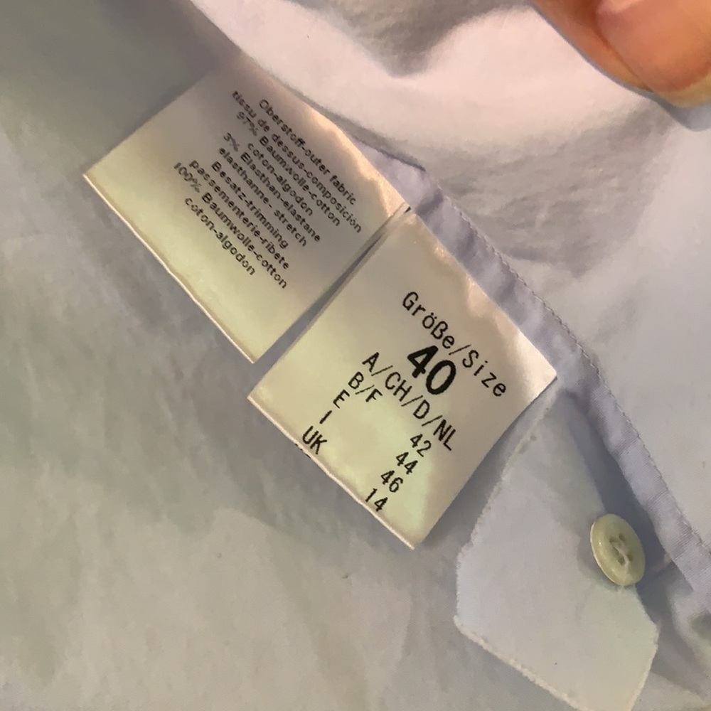 Light blue cotton women’s shirt. Size 40. - Picture 3 of 4